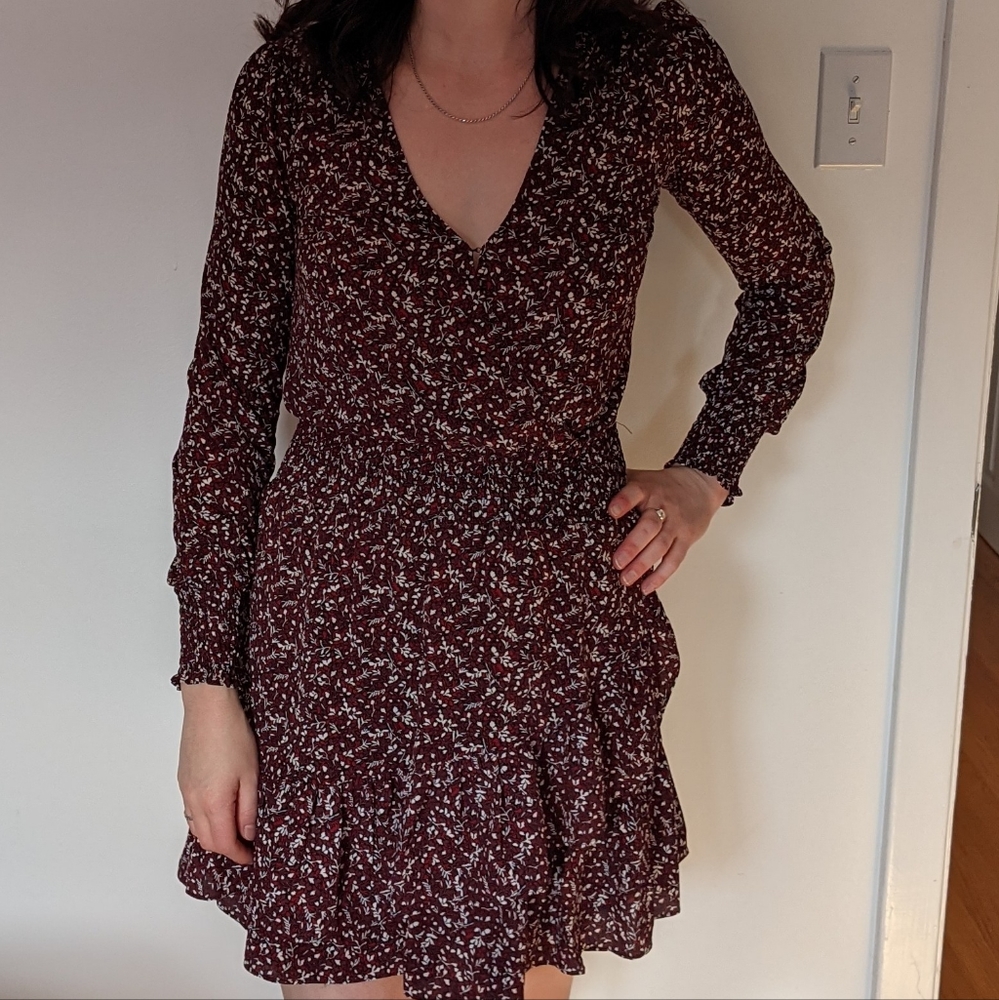 Michael Kors ruffle wrap dress